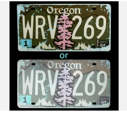 Custom Puerto Rico Flag Metal License Plate