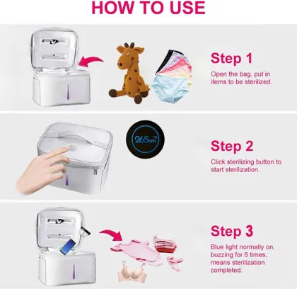 Led UVC Sterilizer Box Cleaner UV Disinfection Bag