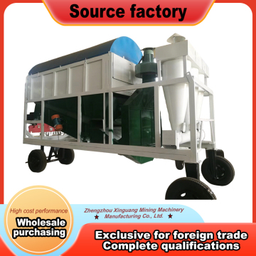 Mobile grain cleaning sieve