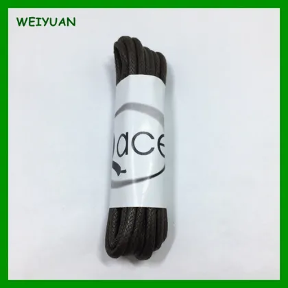 Supply cotton round waxed shoelaces for boots