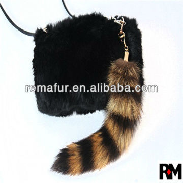 100% real Raccoon Tail Fur for bag accessories