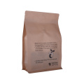 Bionedbrydeligt Kraft Paper Packaging Ziplock -kaffeposer med vindue