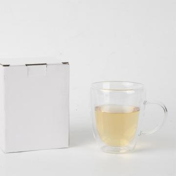 Tasse en forme d&#39;oeuf en verre transparent à double couche simple 300 ml