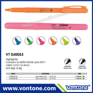 solid multicolored highlighter pen