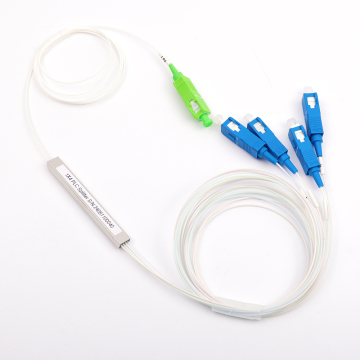 PLC 1x4 SC UPC APC Steel Tube Optical Fiber Splitter