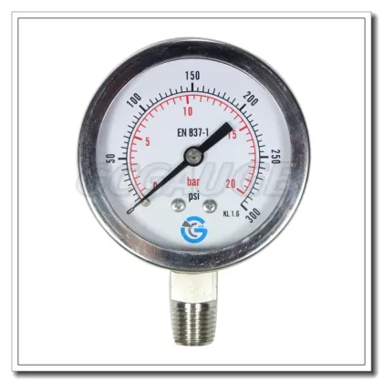 High quality all stainless steel industrial 63mm dial bourbon tube manometer