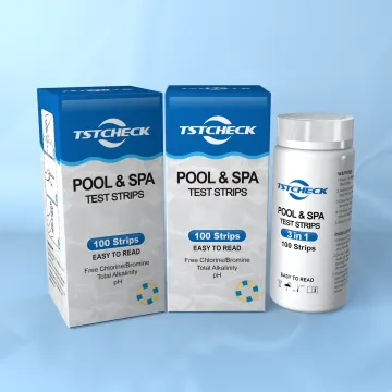 Alkalinity chlorine pH water test strips swimming pool