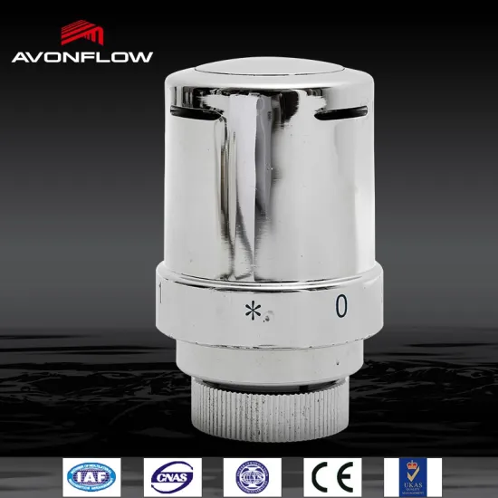 AVONFLOW White Plastic Radiator Valve Chrome Thermostatic Flow Control Valve