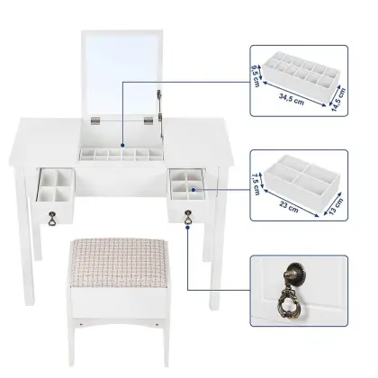 Bedroom Furniture Wood Make-up Table Dressing Table