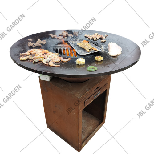 Grill Corten Outdoor Kitchen Barbeque Charcoal Brazier Corten Steel BBQ Factory