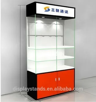 Retail display cabinet hardware wood