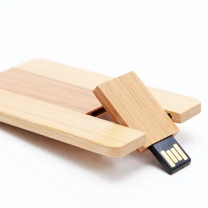 Wooden Flip Card USB Flash Drive