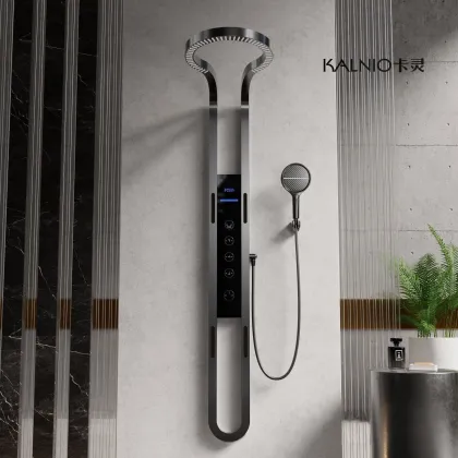 Copper Supercharged Digital Temperature-Controlled Circular Waterfall Shower Faucet