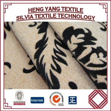 High Quality Polyester Satin Flock Fabric for Upholstery Printed Kitchen Curtains