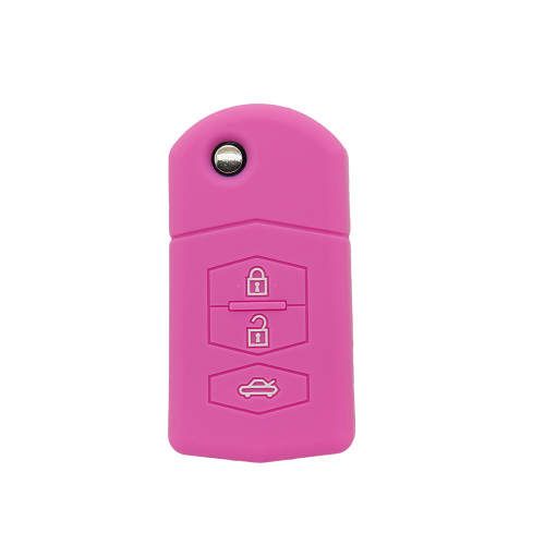 Luxury embossed car key holder for Mazda