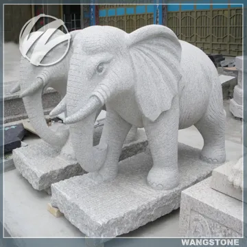 Life size art decoration granite outdoor elephant statue