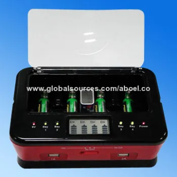 USB LCD Display Smart Alkaline Battery Charger