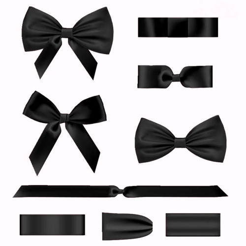 dark color satin ribbon bow Hairbow hairclip