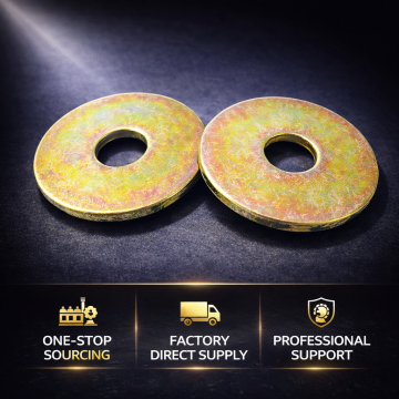 Arruela plana zincada de aço resistente