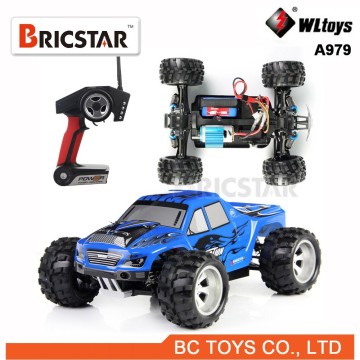 Newest WL toys A979 1:18 whole proportional RC 4WD truck 2.4G rc model car toy with shock system top speed 50KM/H.