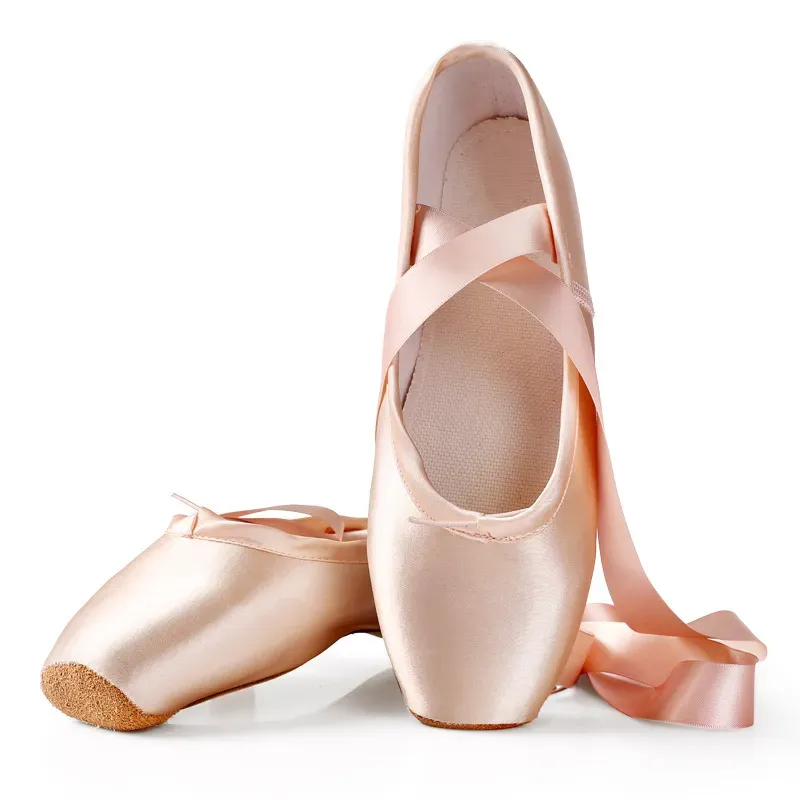Wholesale High Quality Professional Girls Satin Pink Ballet Dance Pointe Shoes