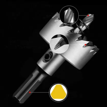 Non-slip Triangle Handle Hole Saw Drill Bits for Metal Drilling: HSS6542