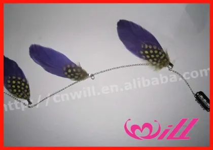 New Hair Accessories Purple Feather Clip In Hair Extension Hair Accessories
