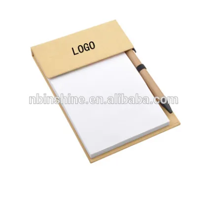 Combined sticky note pad with recycled paper pen , Promotional combine sticky note pad
