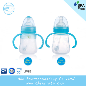 2014 Xiamen Aba New Born Strater Silicone Baby Feeding Bottle-5 oz ,Blue