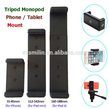 Extendable Tripod Monopod Double 1/4 screw head mounting for iPhone6 plus Samsung Note4 Xiaomi iPad mini 4 Cellphone Clip Mount                        
                                                                                Supplier's Choice