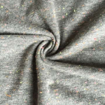 Colorful knots grey melange shirt fabric