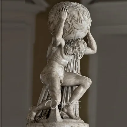 2018 famous Greek Titan stone Atlas Carrying the World Statues for sale