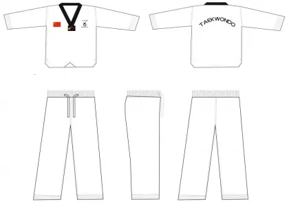 blue taekwondo uniform