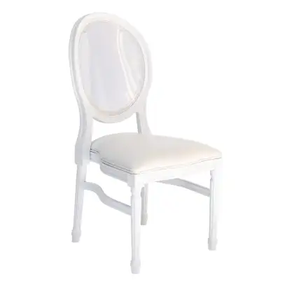 Elegant White Modern Louis Chair for Wedding