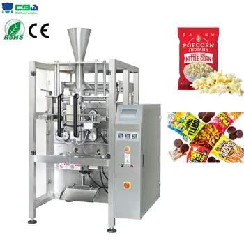 Vertical Packaging Machine for Puff Corn and Popcorn Snacks with Sugar Sachet Filling