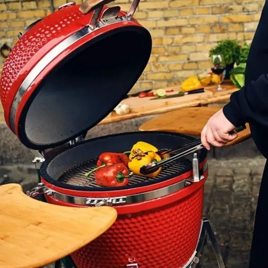 Green Egg Grill Kamado Table Portable Kamado Ceramic Smoker Tabletop BBQ Grills