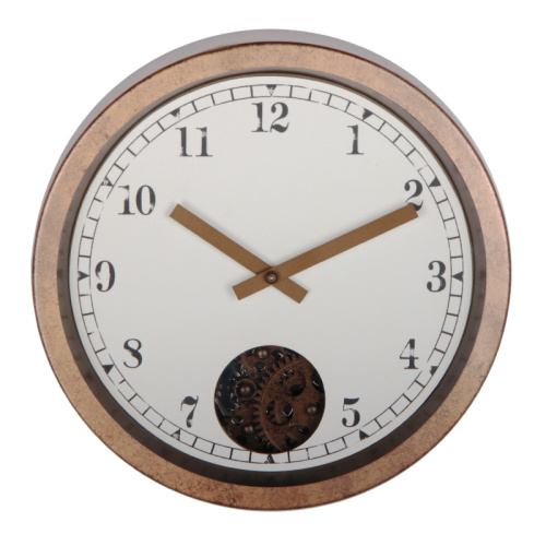 12 inch Antique Wall Clock with gears