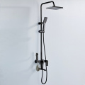 Household Matte Black Bathroom Rainfall Shower Set