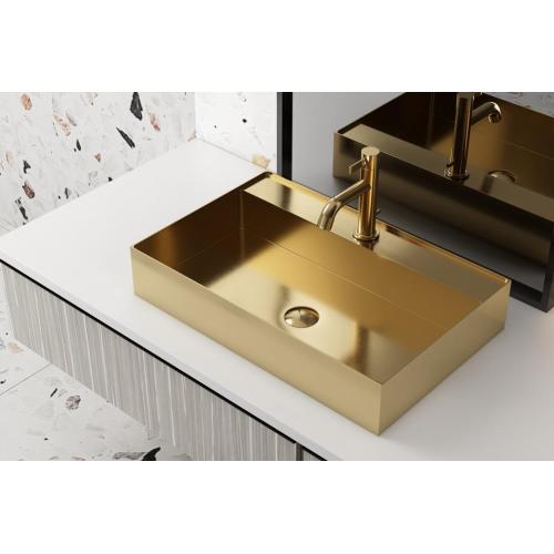 Stainless Steel Handmade Gold Bathroom Wash Basin