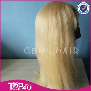 Hot sale 100% remy honey blonde lace front wigs