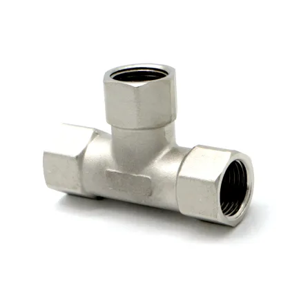 Hose Fittings Pipe Connectors Brass gas Tee  Connector Tee