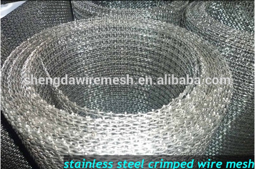 Top quality square decorative Stainless Steel Woven crimped wire mesh