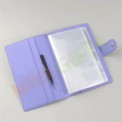 Custom Leather Medium Blue Pebble Sticker Album for Hobonichi