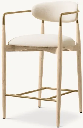 Modern Design Bar Chair with Curved Backrest