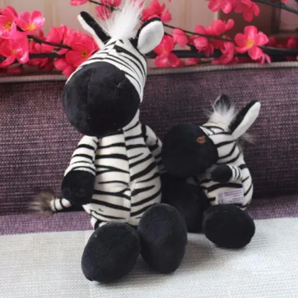 8" Sitting Zebra Stuffed Animal Plush Zebra
