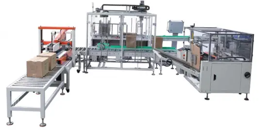 automatic side push type case filler box packaging machine