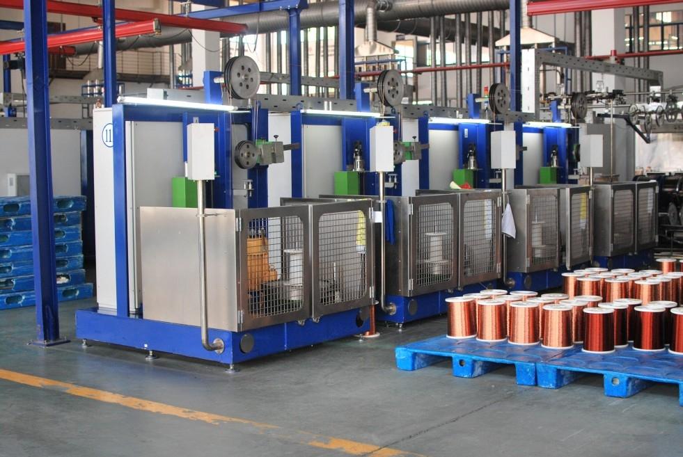 Vertical enamelling machine