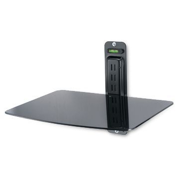 DVD Shelf with Black Glass