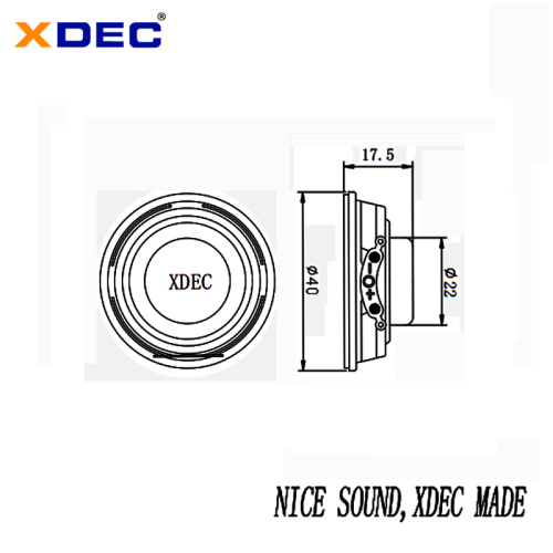 40X17.5mm 4Ohm 3W 16mm voice coil speaker
