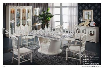 modern MDF panel marble top Dining Set